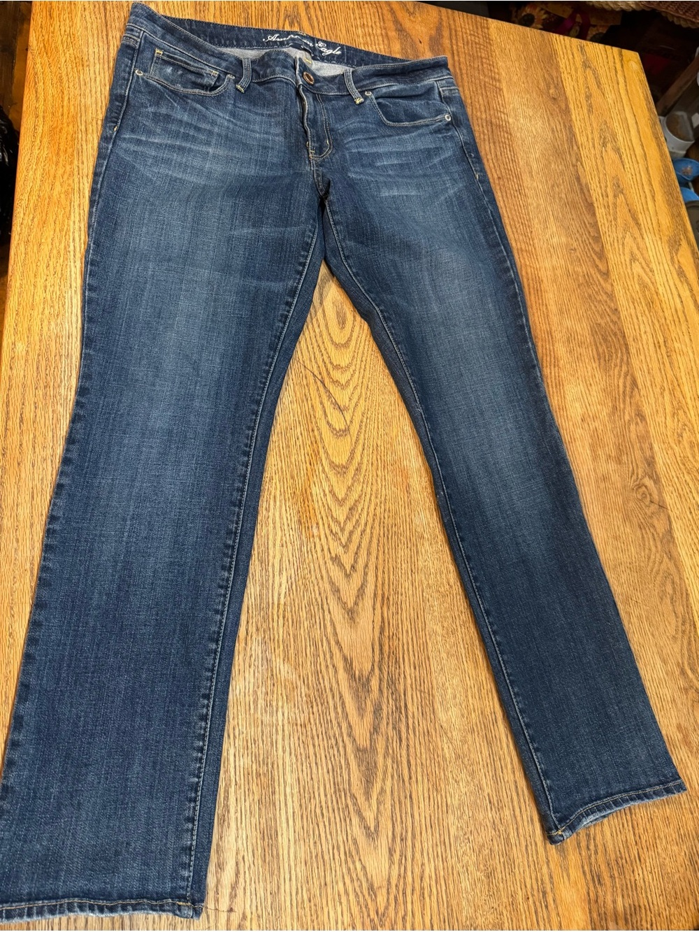 American Eagle Stretch Bootcut Flare Jeans Dark Wash Size 12 Short